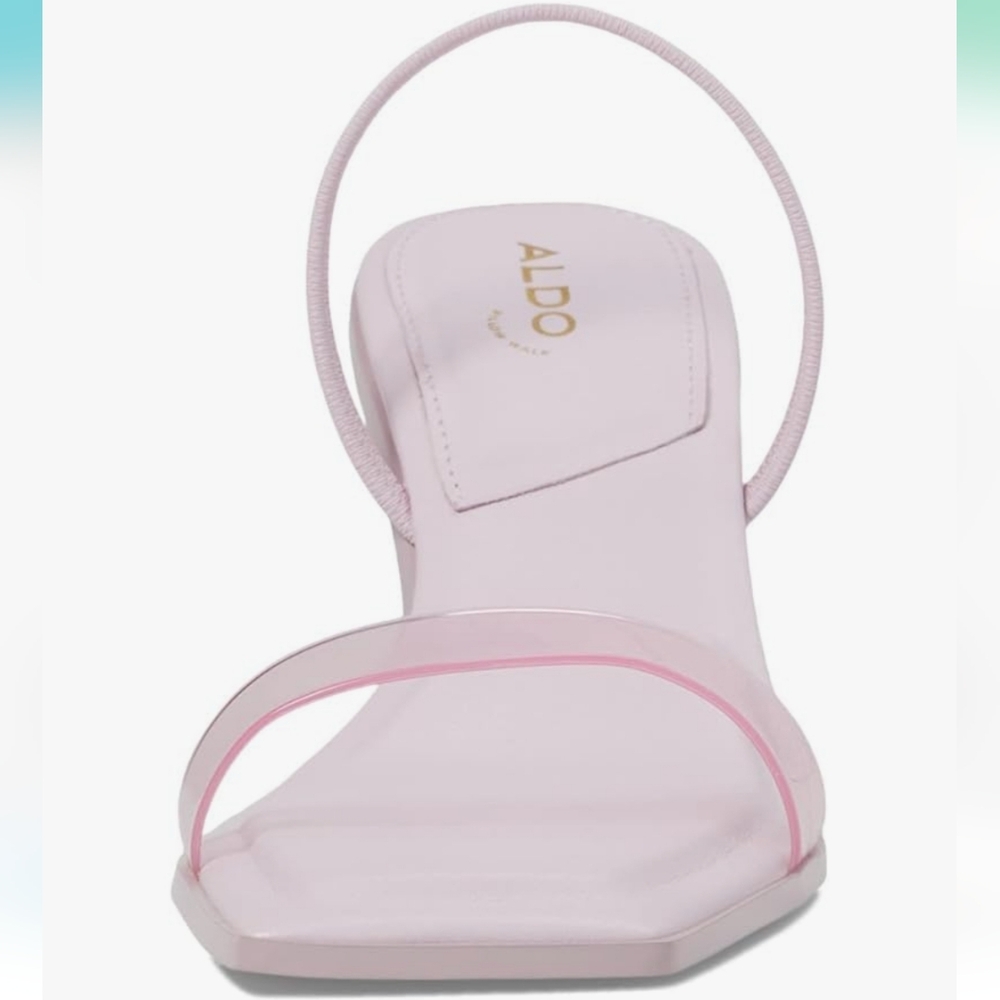 Aldo Light Pink Square-Toe Slingback Heeled Sandals - Picture 2 of 11
